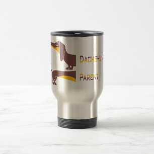 Funny cute dachshund for long dog parent travel mug