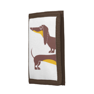 Funny cute dachshund for long dog parent trifold wallet