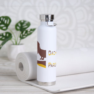 Funny cute dachshund for long dog parent water bottle