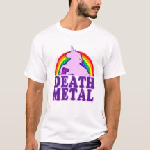 Funny Cute Death Metal Unicorn Rainbow