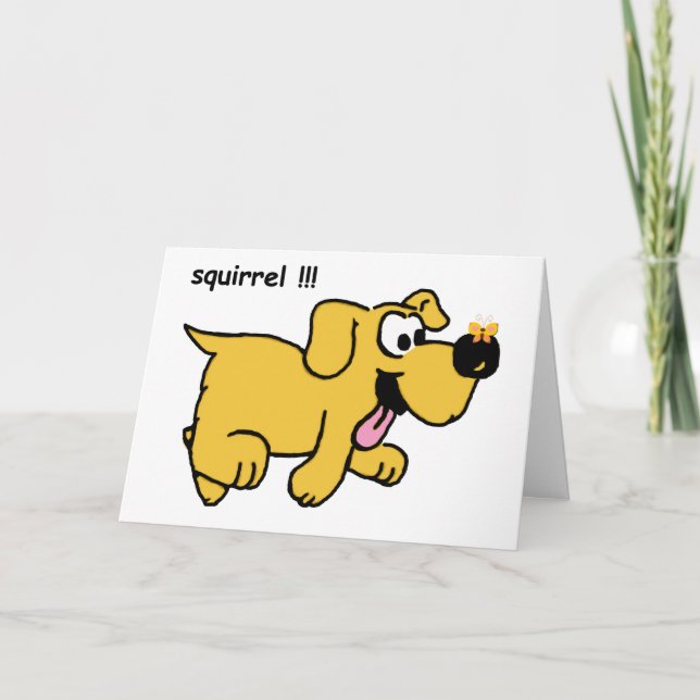 Funny Cute Dog Birthday Card (Front)