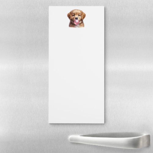 Funny Cute Dog Blowing Bubbles Pink Gum Fridge Magnetic Notepad