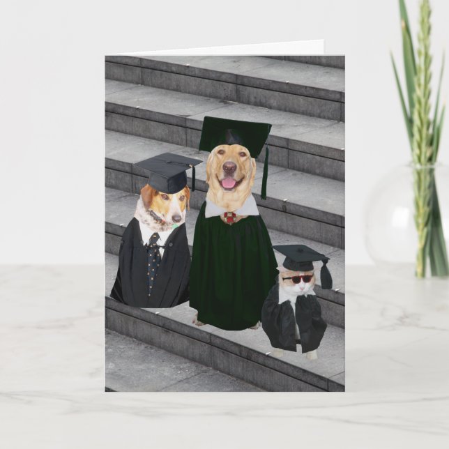 Funny/Cute Dog Graduation Card (Front)