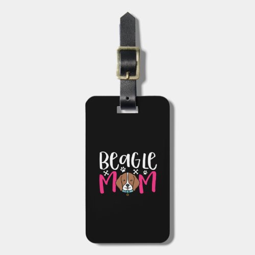 Funny Cute Dog Lover Puppy Pet Owner Beagle Mom Luggage Tag