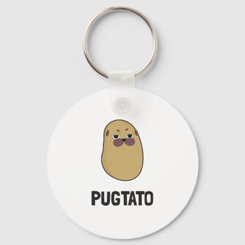 Funny Cute Dog Pug Potato Pets Adorable Dog Lover Keychain