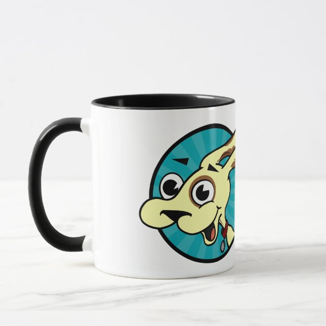FUNNY CUTE DOG RINGER MUG (Left)