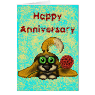 Happy Anniversary With Dogs Greeting Cards | Zazzle