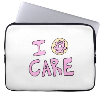 Funny Cute Donut Laptop Sleeve by headspaceX100 at Zazzle