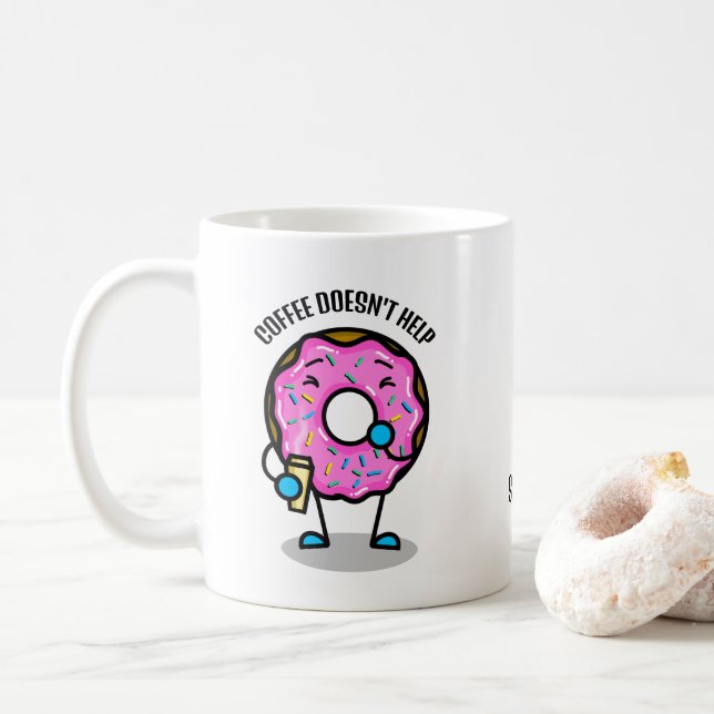 Funny Cute Donut Mug (With Donut)