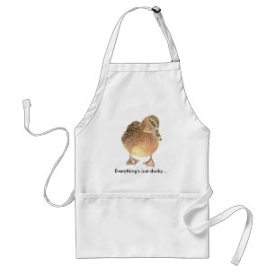 Funny, Cute Duck Quote, Everything's just ducky Adult Apron