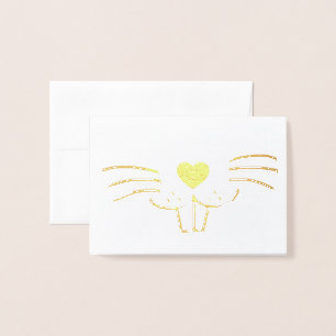 Funny cute Easter bunny cartoon illustration Foil Card