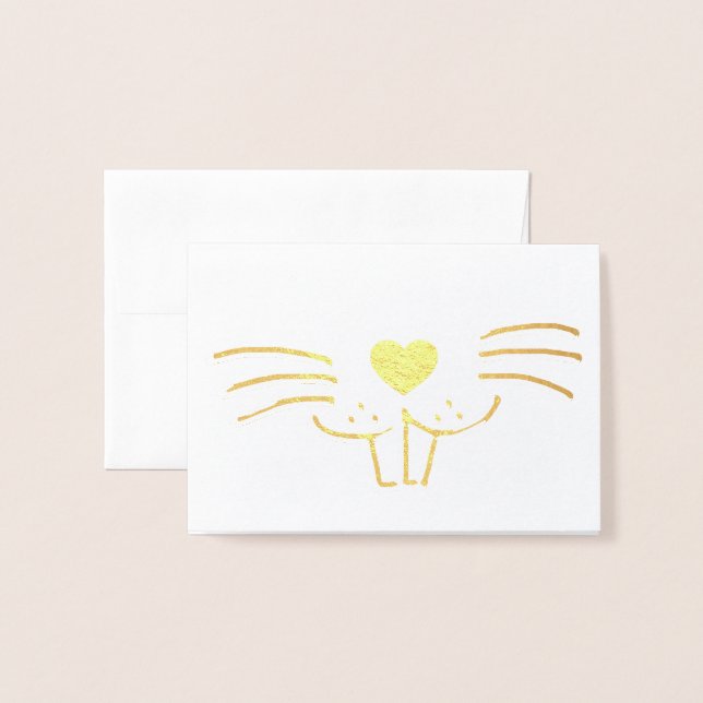 Funny cute Easter bunny cartoon illustration Foil Card (Front With Envelope)