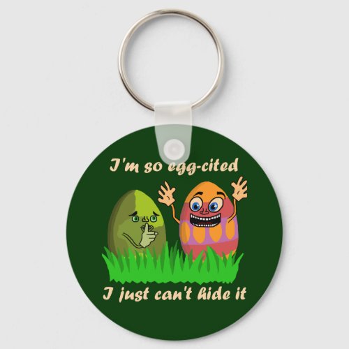 Funny Cute Easter Eggs Cartoon Keychain