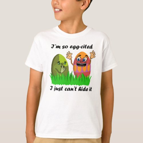 Funny Cute Easter Eggs Cartoon T_Shirt