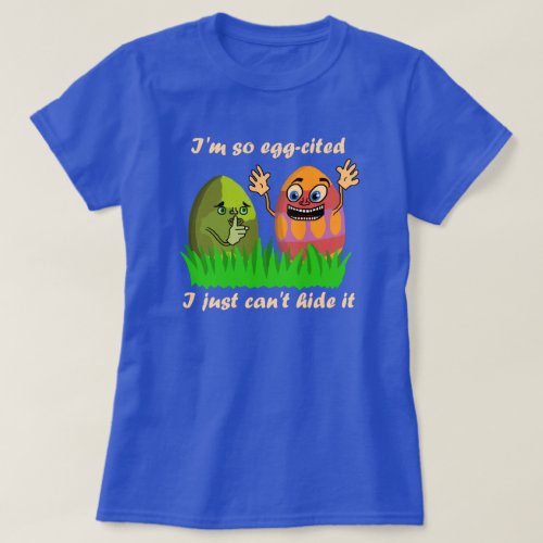 Funny Cute Easter Eggs Kids Cartoon Egg Hunting T_Shirt