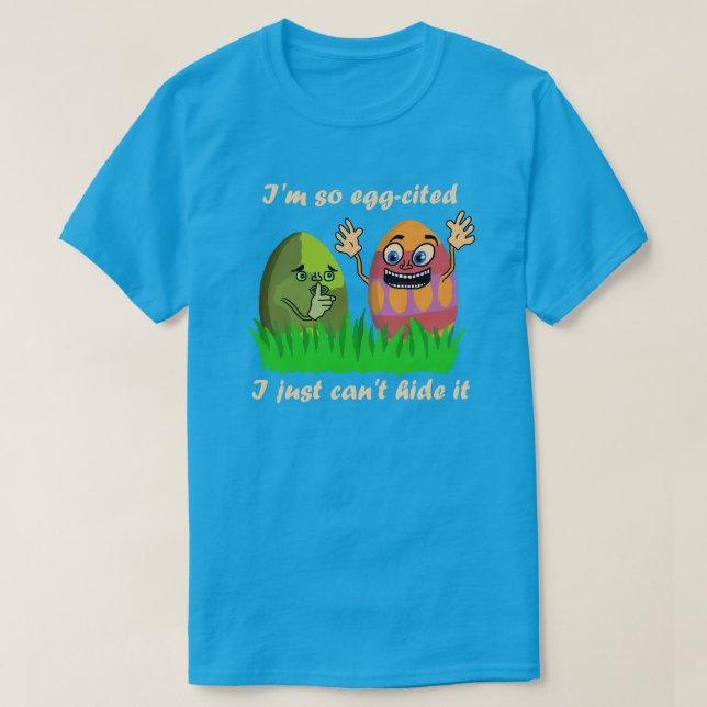 Funny Cute Easter Eggs Kids Cartoon Egg Hunting T-Shirt (Design Front)
