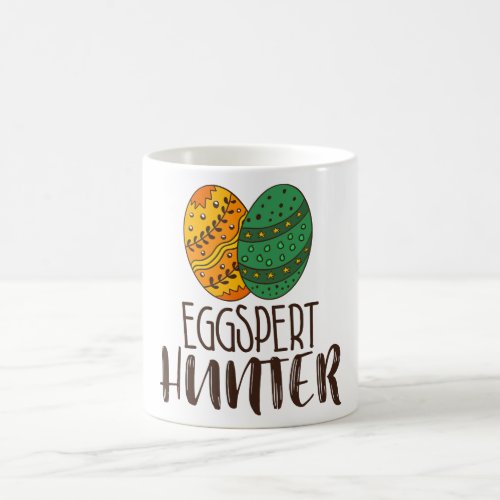Funny Cute Easter Pun Eggspert Hunter Quote Doodle Coffee Mug