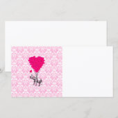 Funny cute elephant & pink damask (Front/Back)