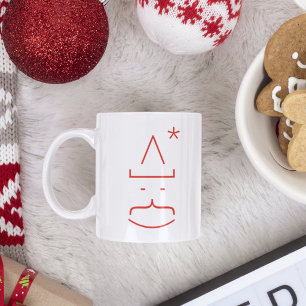 Funny Cute Emoticon Santa Nerd Geek Hot Cocoa Milk Color Morph Mug