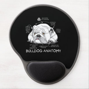 Funny Cute English Bulldog Anatomy Dog Biology Gel Mouse Pad