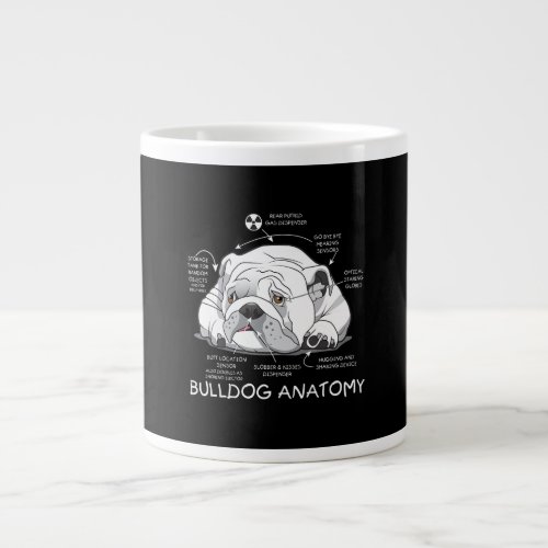 Funny Cute English Bulldog Anatomy Dog Biology Giant Coffee Mug