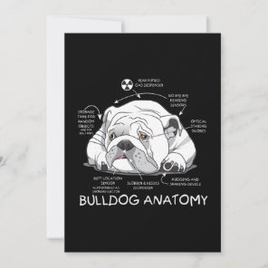 Funny Cute English Bulldog Anatomy Dog Biology Holiday Card