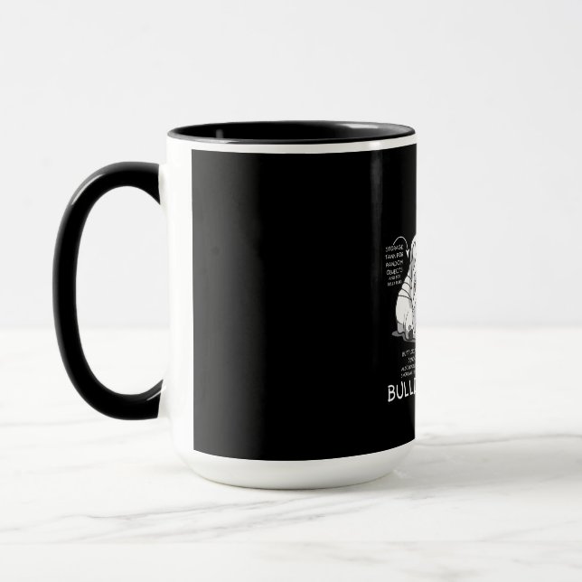 Funny Cute English Bulldog Anatomy Dog Biology Mug (Left)