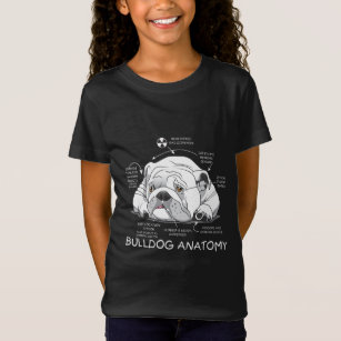 Funny Cute English Bulldog Anatomy Dog Biology T-Shirt