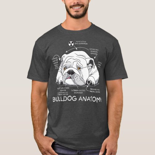 Funny Cute English Bulldog Anatomy Dog Biology T_Shirt