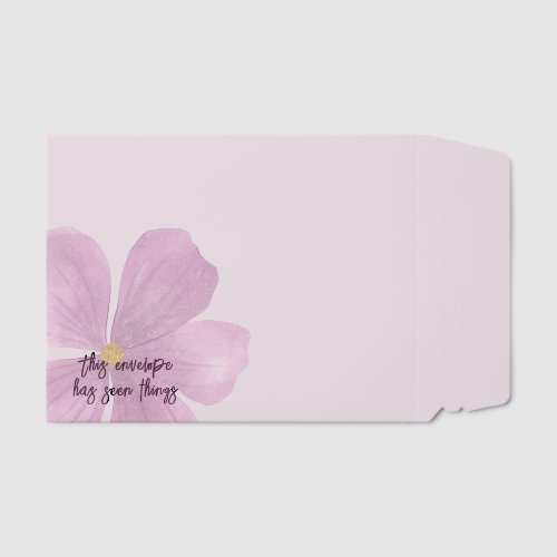 Funny Cute Envelope - Watercolor Floral Envelope Mailers