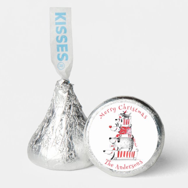 Funny Cute Festive Dogs Merry Christmas  Hershey®'s Kisses® (Front)
