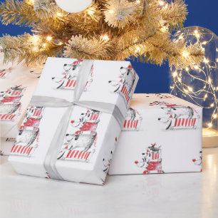 Funny Cute Festive Dogs Merry Christmas  Wrapping Paper
