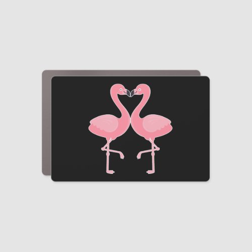 Funny Cute Flamingo Love Heart Tropic Animal Car Magnet