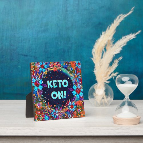 Funny Cute Floral Keto On Inspirivity Plaque