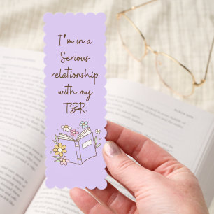 funny Cute Floral TBR Custom Name Bookmarks