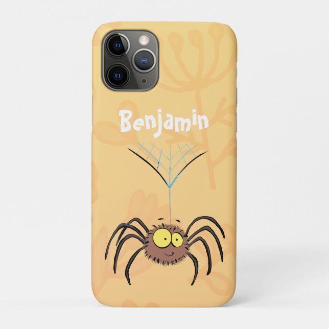 Funny cute fluffy spider cartoon Case-Mate iPhone case (Back)