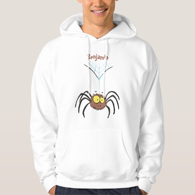 Funny cute fluffy spider cartoon hoodie (Front)