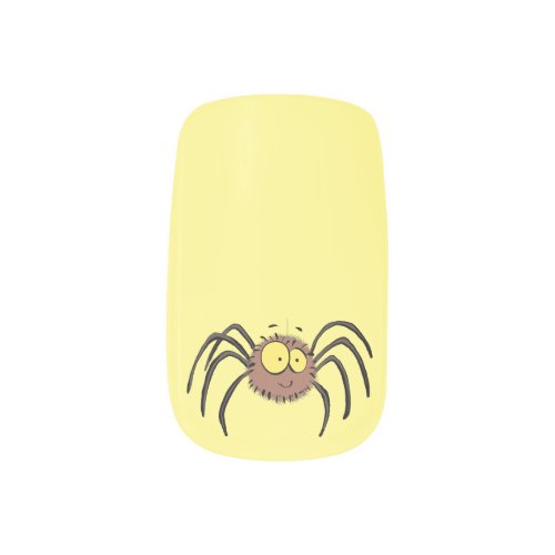 Funny cute fluffy spider cartoon minx nail art