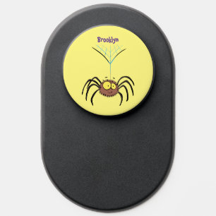 Funny cute fluffy spider cartoon PopSocket