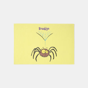 Funny cute fluffy spider cartoon rug