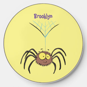 Funny cute fluffy spider cartoon wireless charger