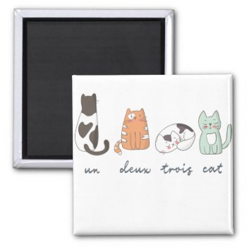 Funny Cute French Cat Magnet by OblivionHead at Zazzle