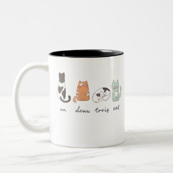 Funny Cute French Cat Two-tone Coffee Mug by OblivionHead at Zazzle