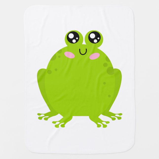 Funny Cute Frog Baby Blanket (Front)