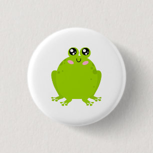 Funny Cute Frog Button