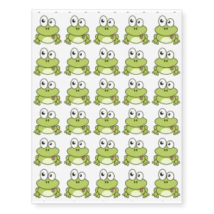Funny cute frog cartoon kids temporary tattoos