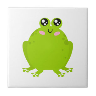 Funny Cute Frog Ceramic Tile