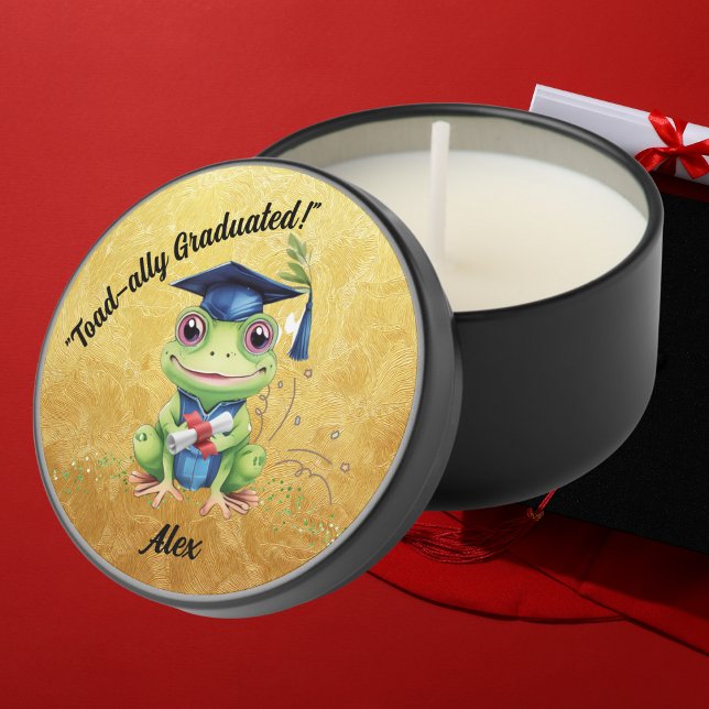 Funny Cute Frog Class of 2025 Graduation  Mini Candle Favors (Creator Uploaded)