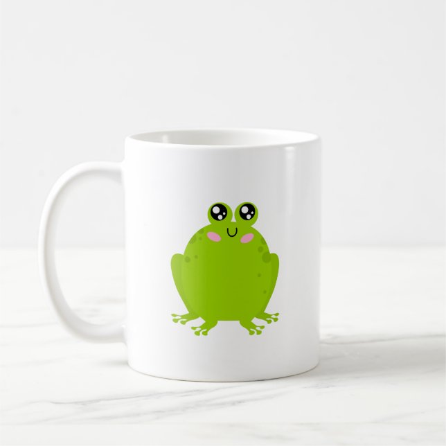 Funny Cute Frog Coffee Mug (Left)