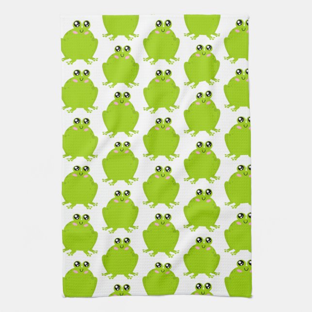 Funny Cute Frog Kitchen Towel (Vertical)
